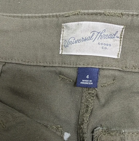 Olive Green Women's Cargo Pants Universal Thread Size 4 - Picture 5 of 5